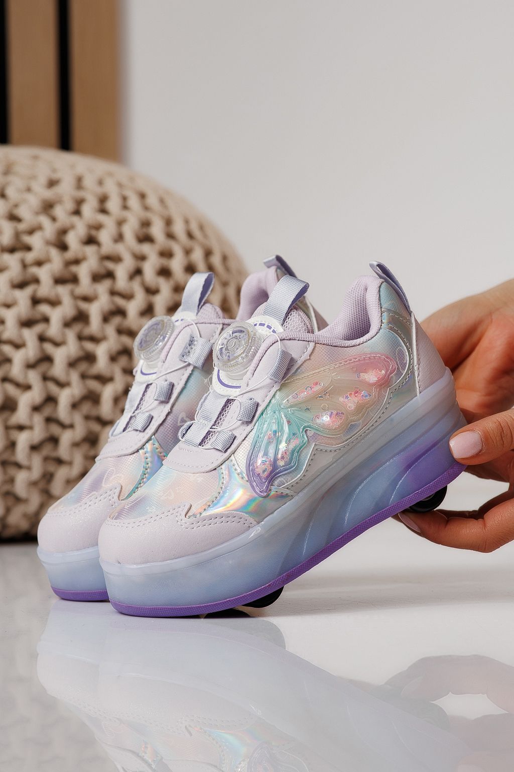 Görkorcsolya mályvaszínű textil anyagból készült Helys3 #24868