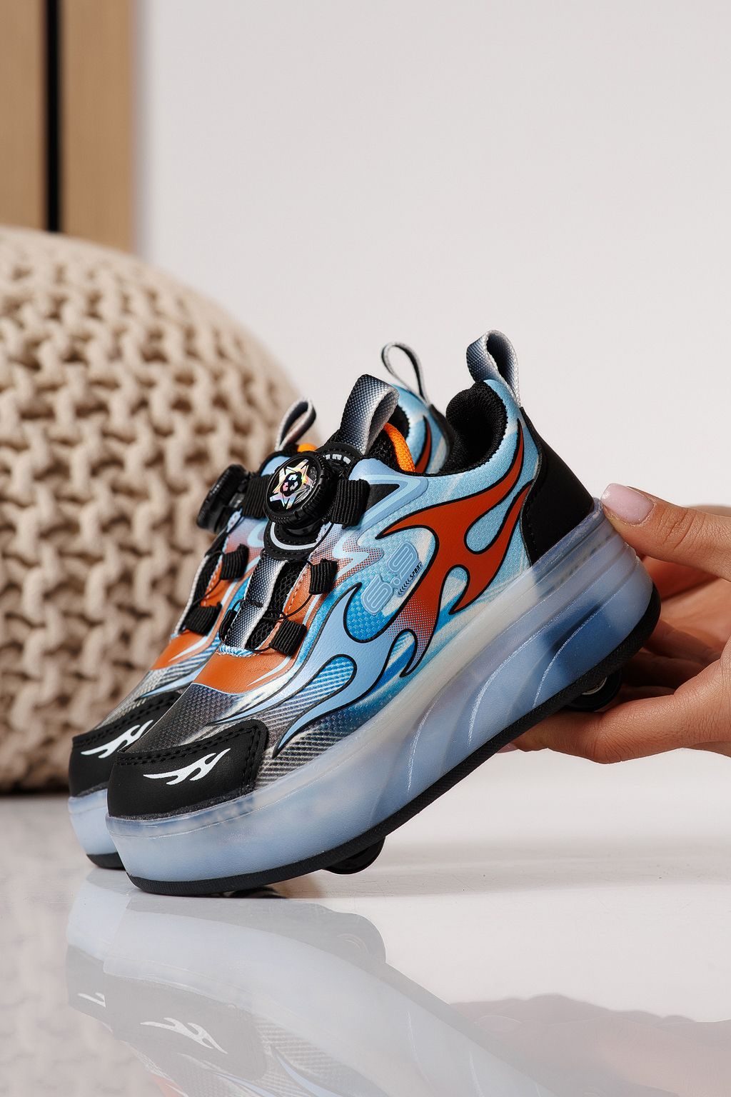 Görkorcsolya piros textil anyagból készült Helys3 #24866