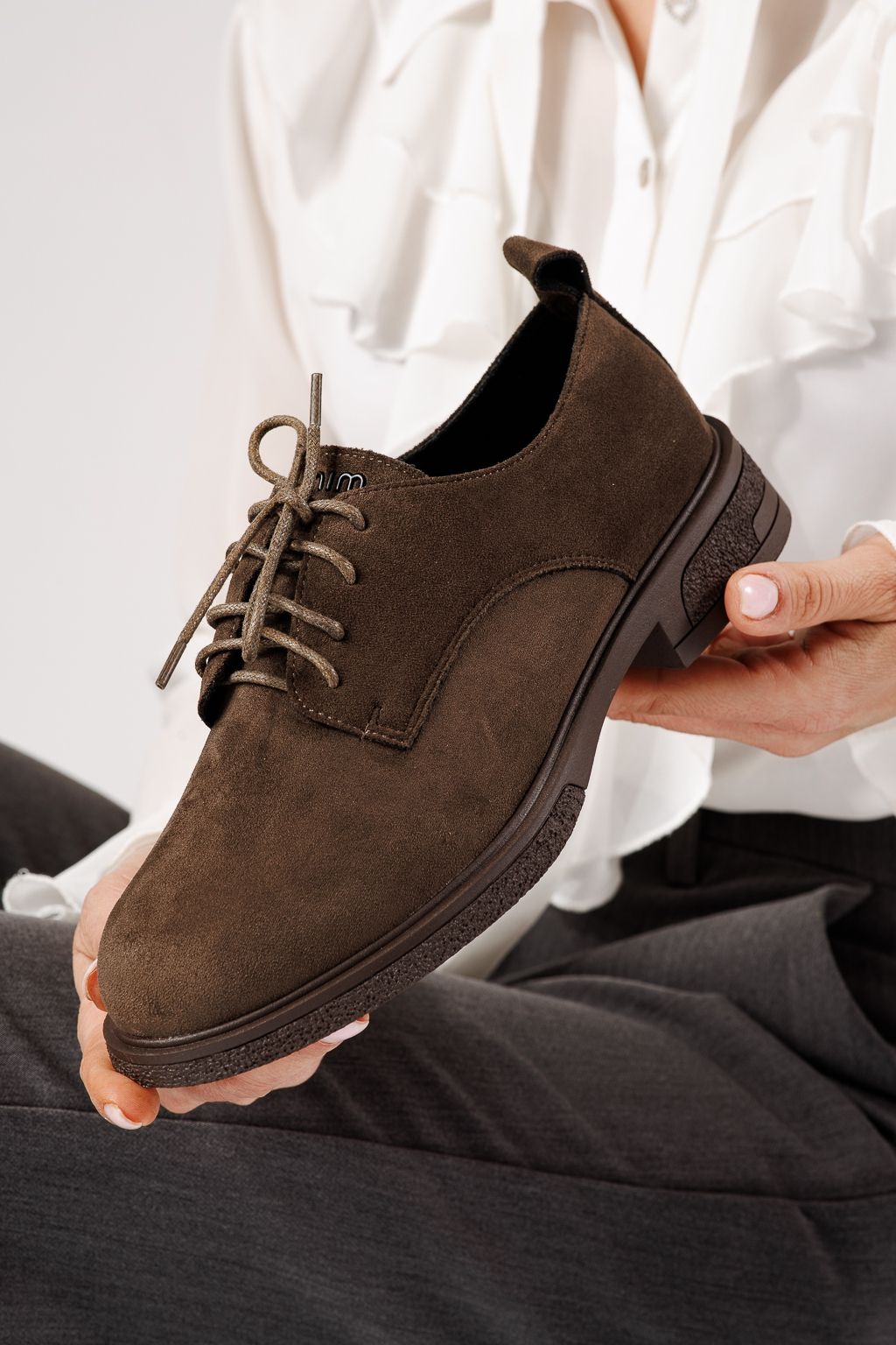 Női alkalmi cipők zöldellő öko velúrból készült Bellamy #24890