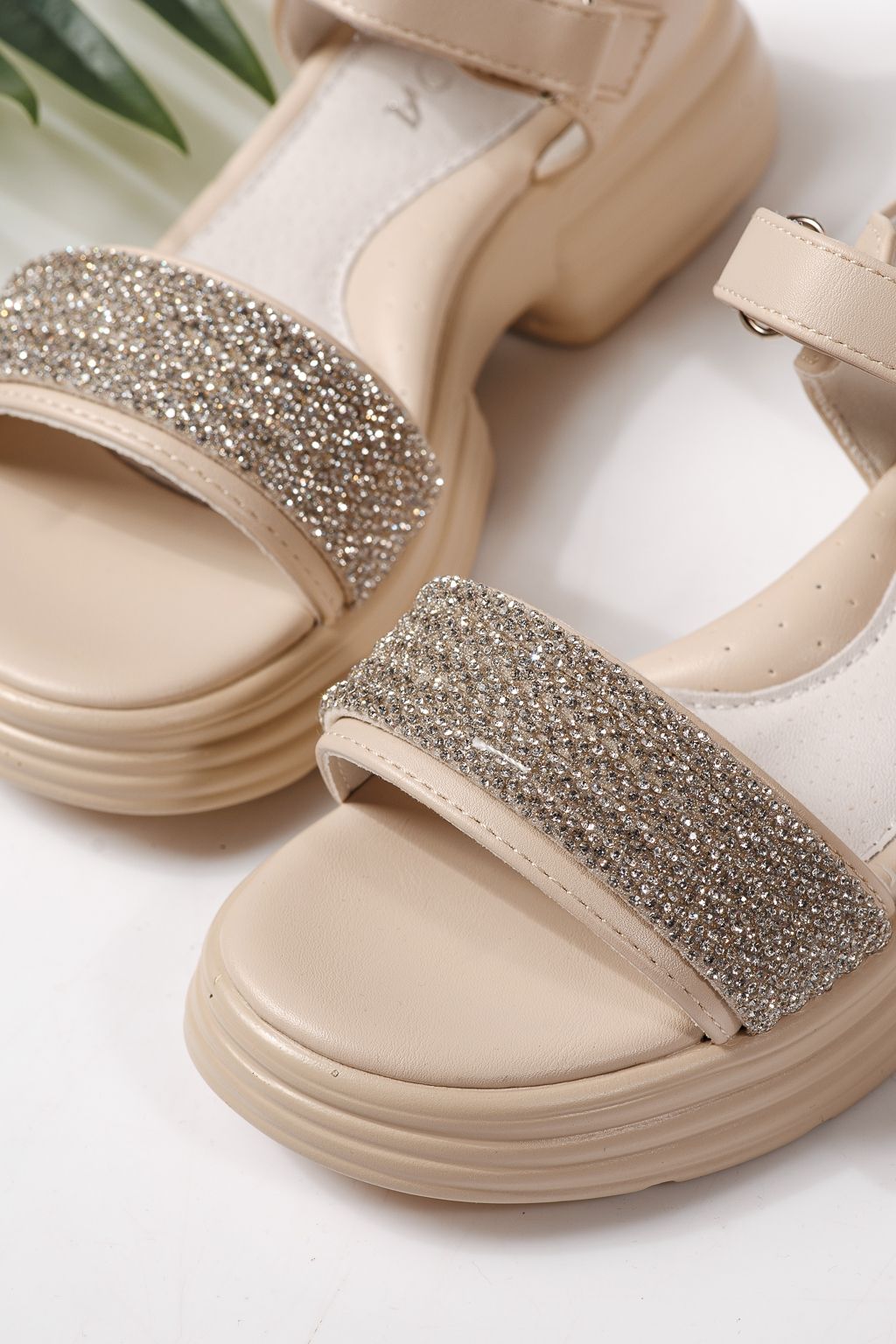 Gyerek szandálok bézs öko bőrből készült Enara #24917