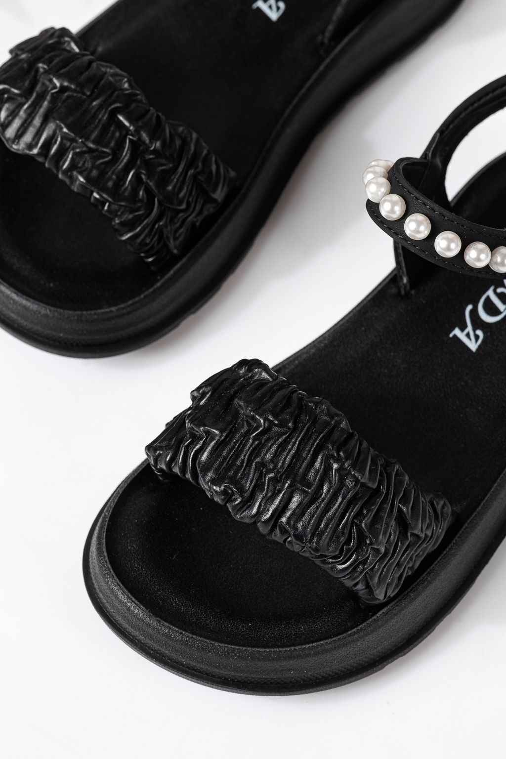 Gyerek szandálok fekete öko bőrből készült Harper #24962