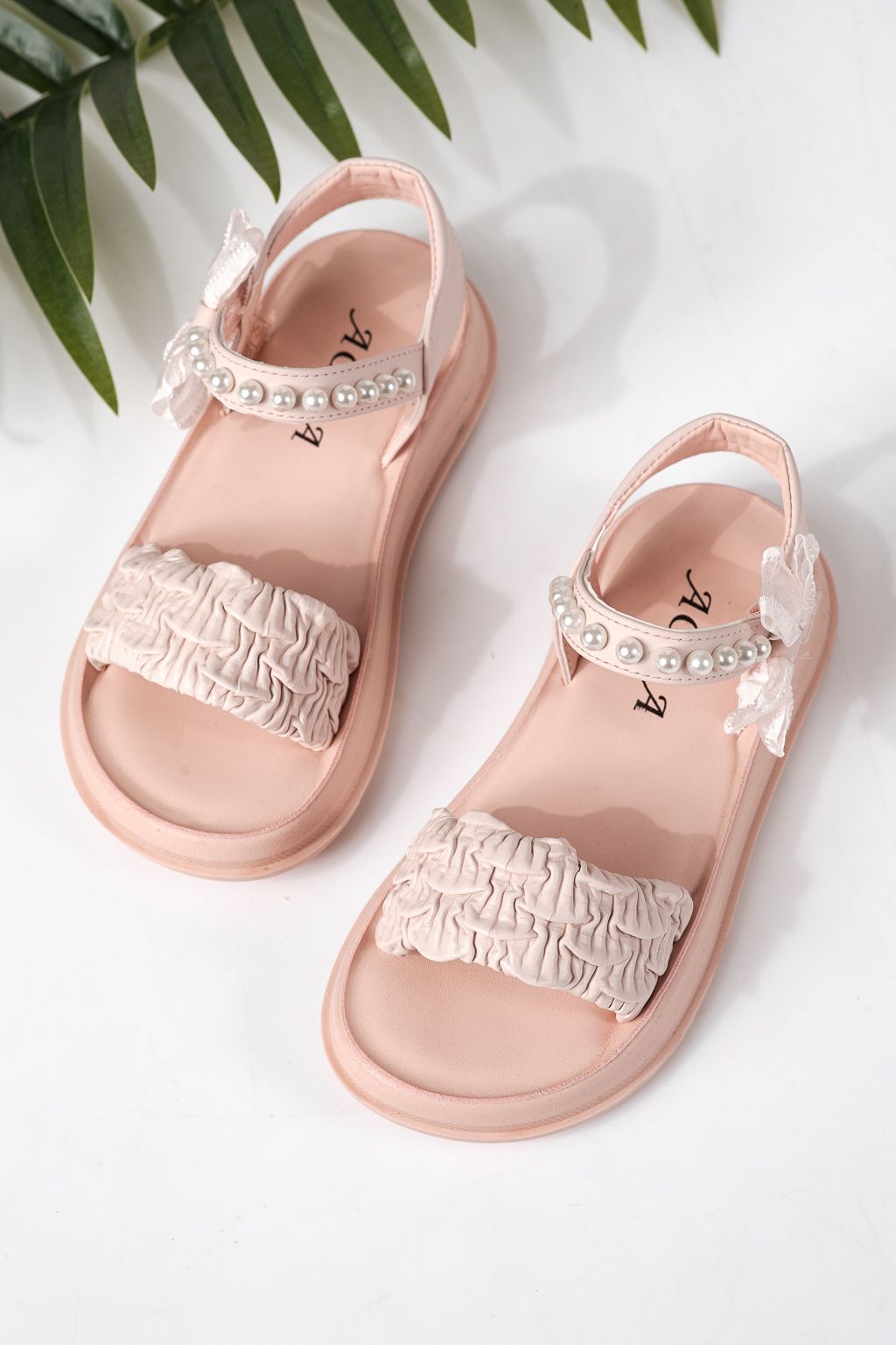 Gyerek szandálok rózsaszín öko bőrből készült Harper #24961