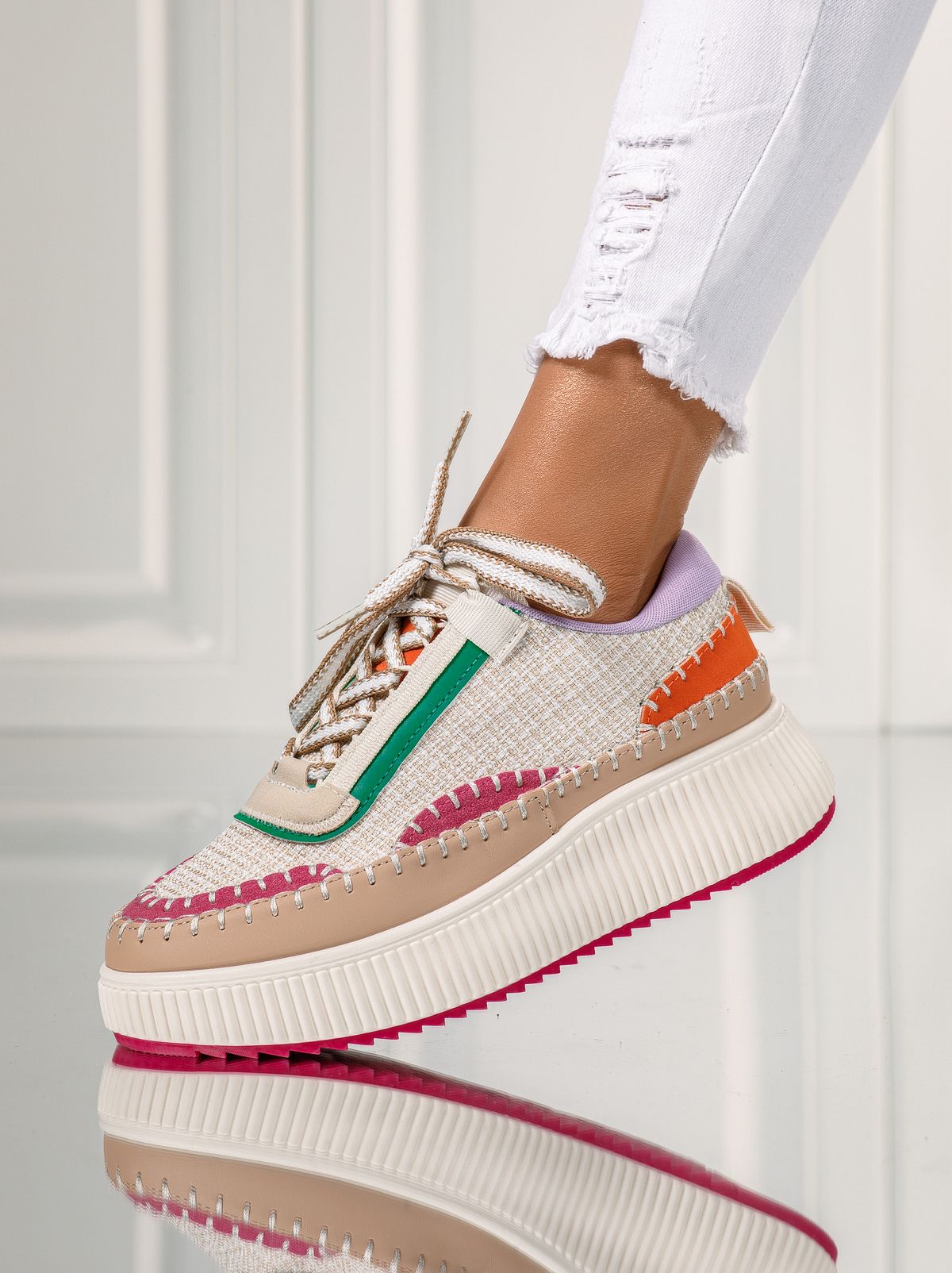 Roxi Női Sportcipő Piros Textil Anyagból #24983