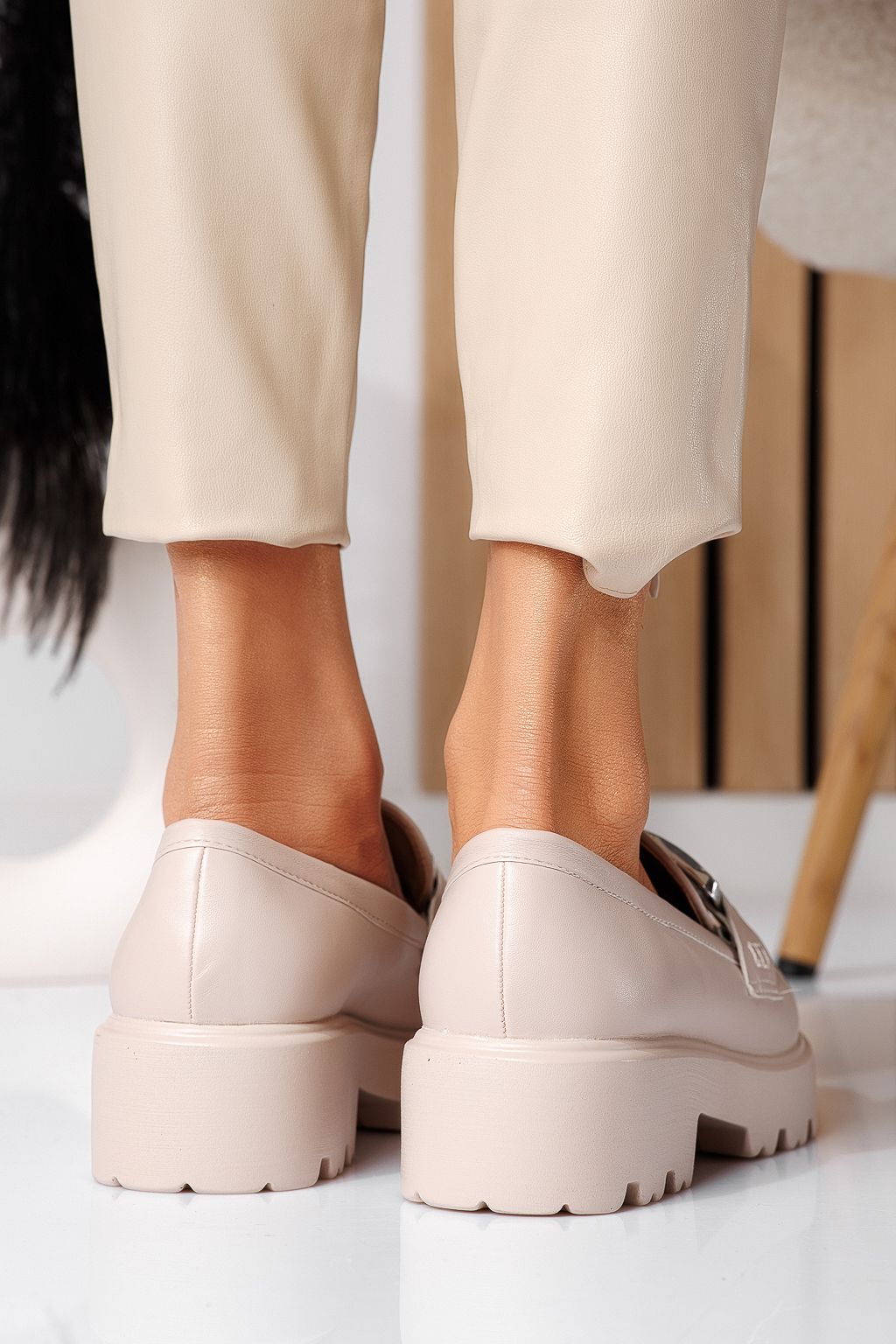 Thalia Női Alkalmi Cipő Bézs Ökológiai Bőrből #25129