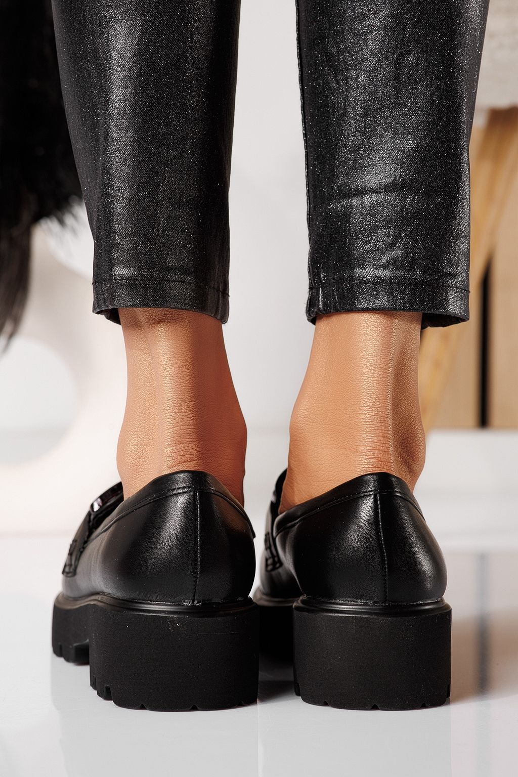 Thalia Női Alkalmi Cipő Fekete Ökológiai Bőrből #25130