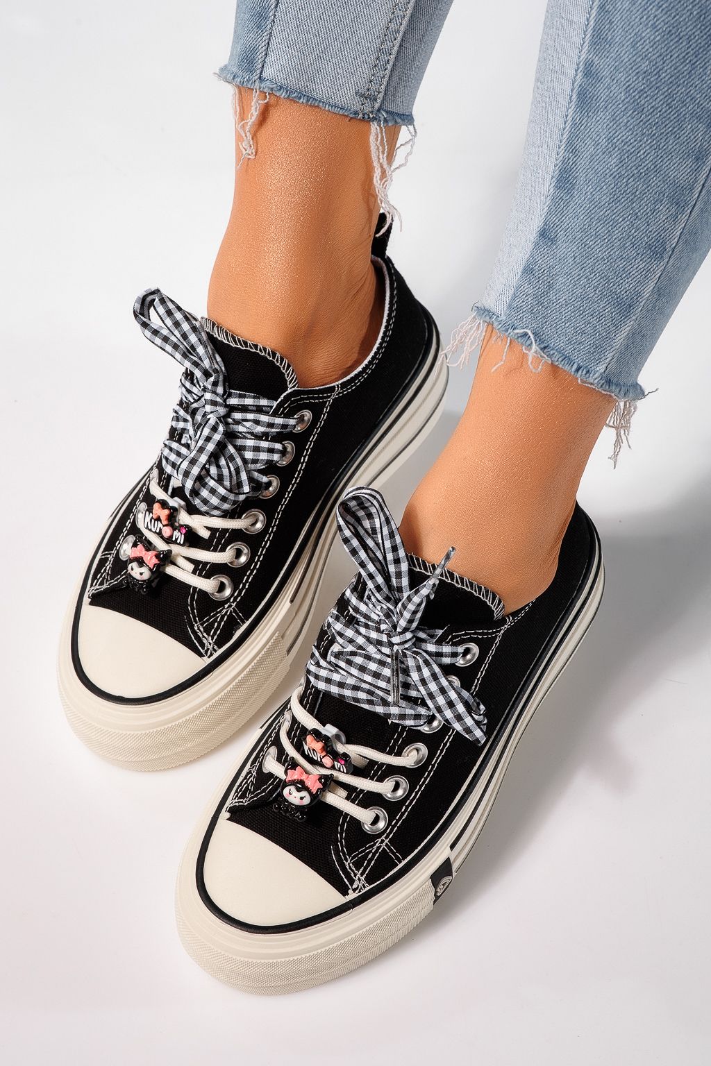 Női fekete Amelia textil tornacipő #25236