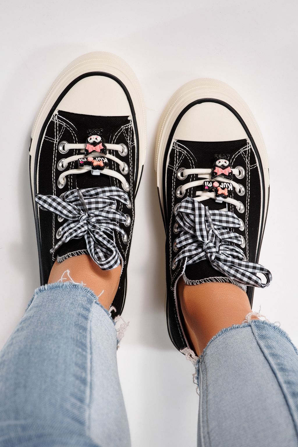 Női fekete Amelia textil tornacipő #25236