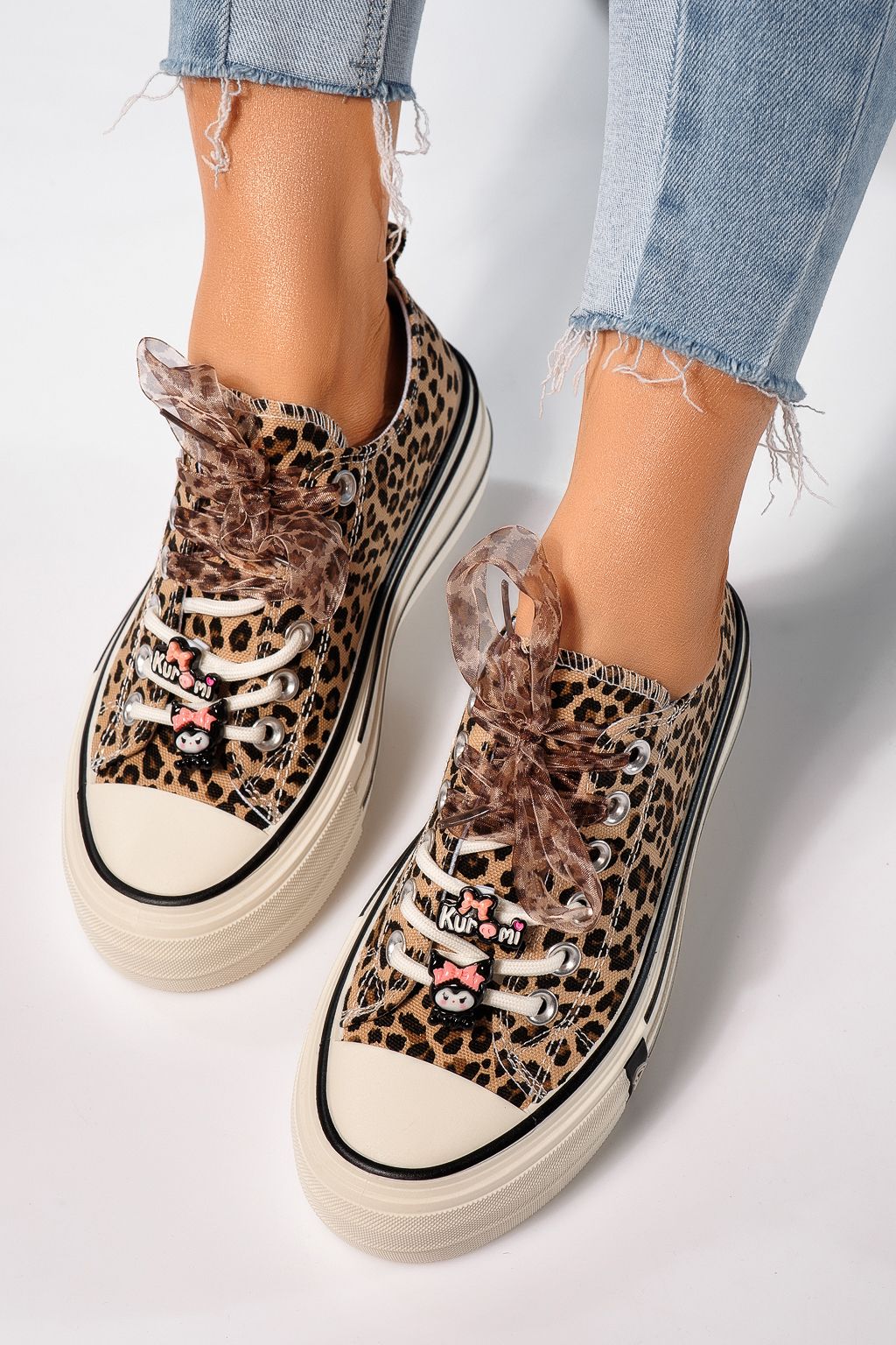 Női leopárd textil tornacipő Amelia #25237