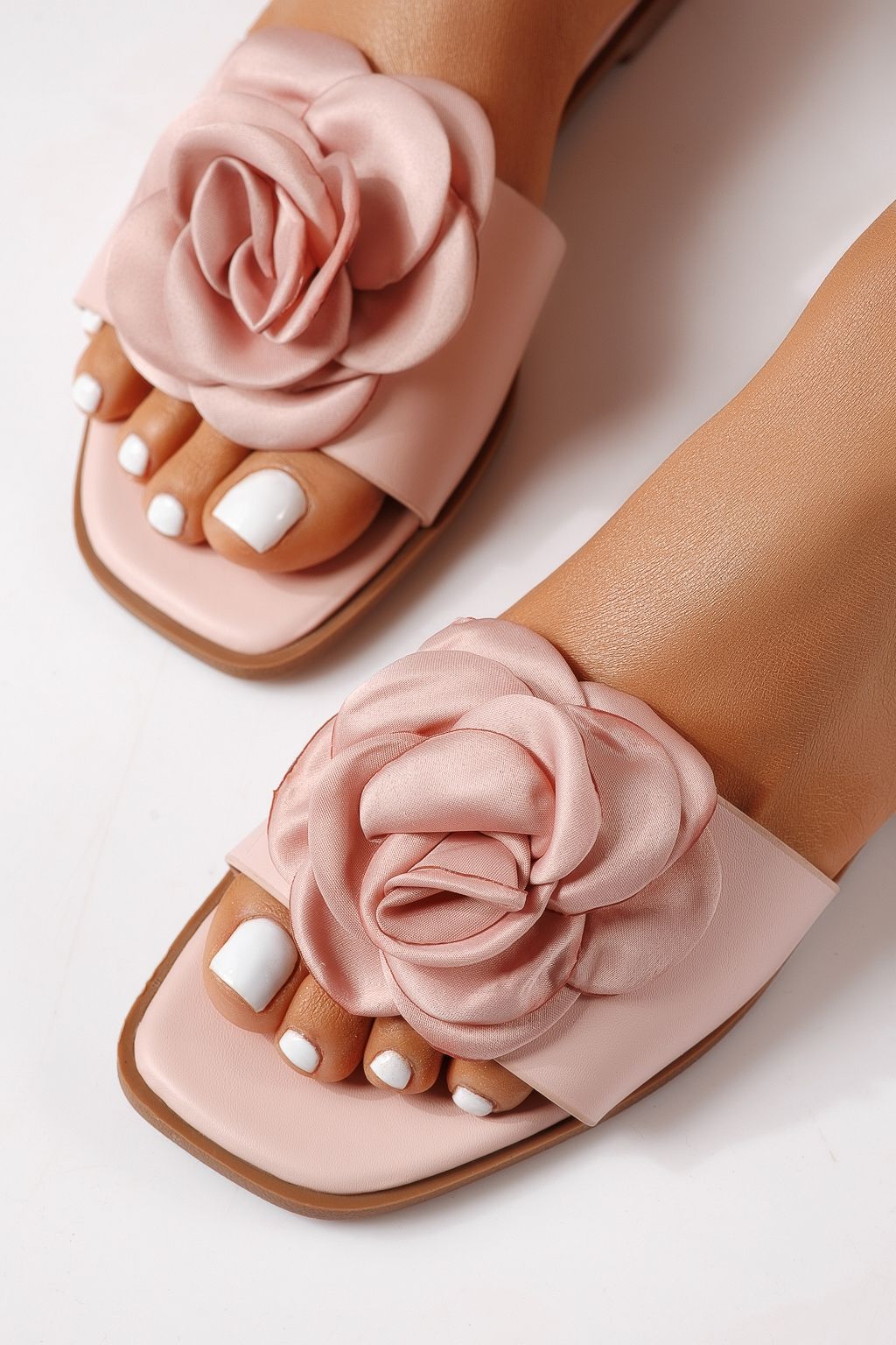 Női papucsok rózsaszín öko bőrből készült Nerys #25103