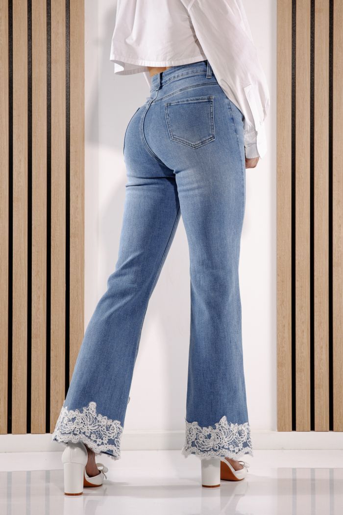 Női trapéz farmer Evelina kék #A1429