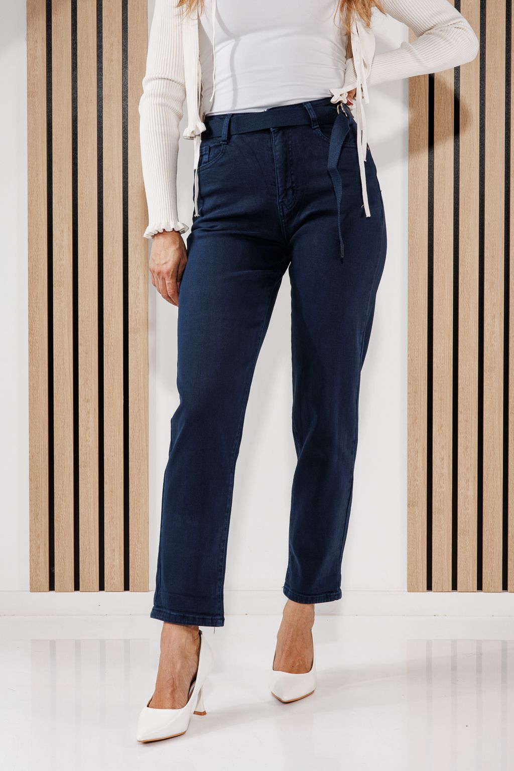 Női Baggy Fit Farmernadrágok Sarah Kék #A1464