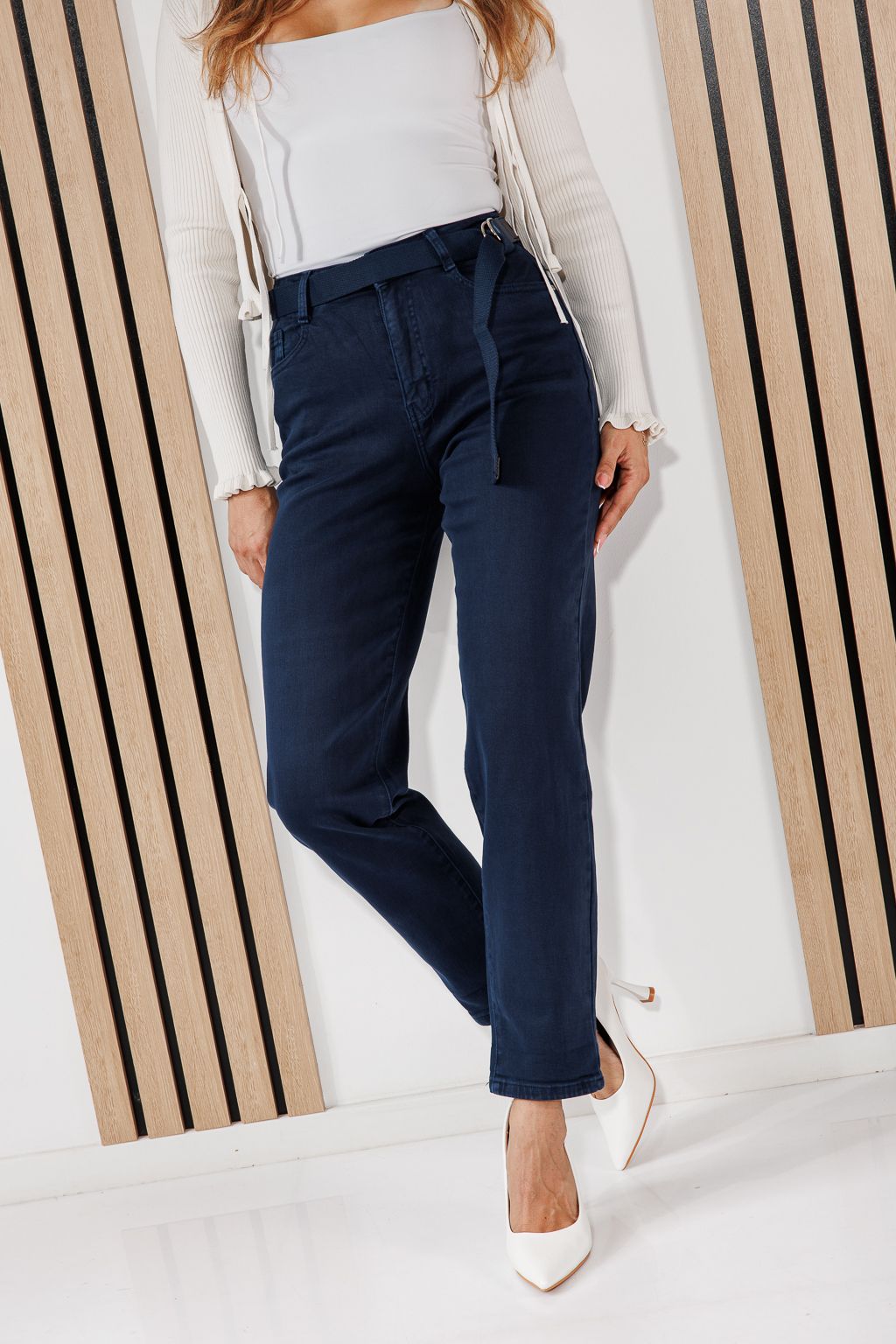 Női Baggy Fit Farmernadrágok Sarah Kék #A1464