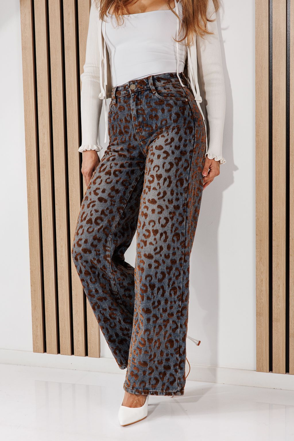 Női Wide Leg Farmernadrágok Maya Kék #A1452