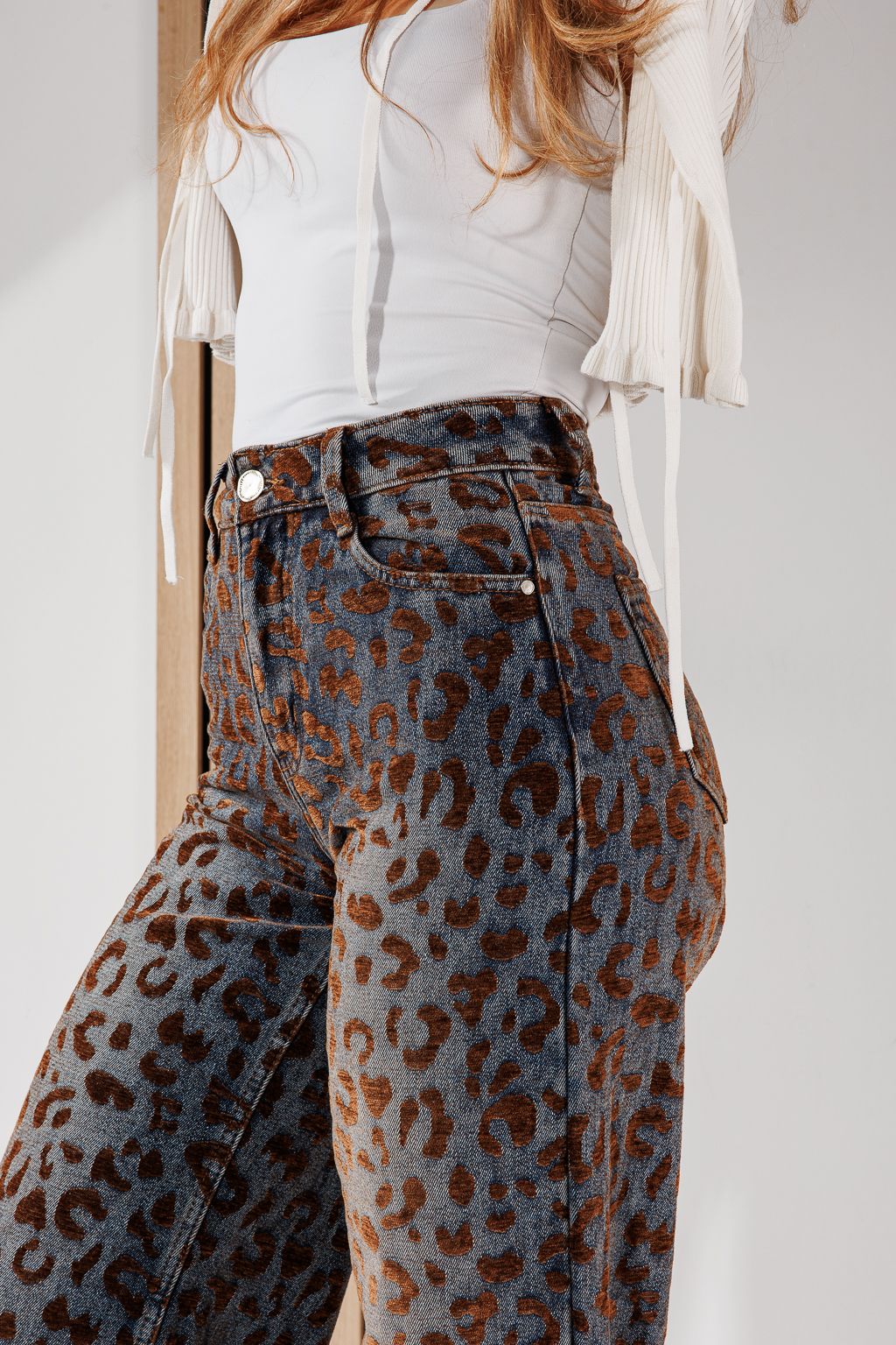 Női Wide Leg Farmernadrágok Maya Kék #A1452