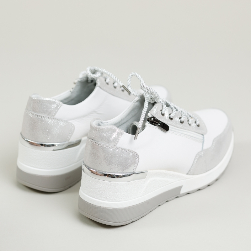 Természetes bőr cipő Fehér Melania #4218M