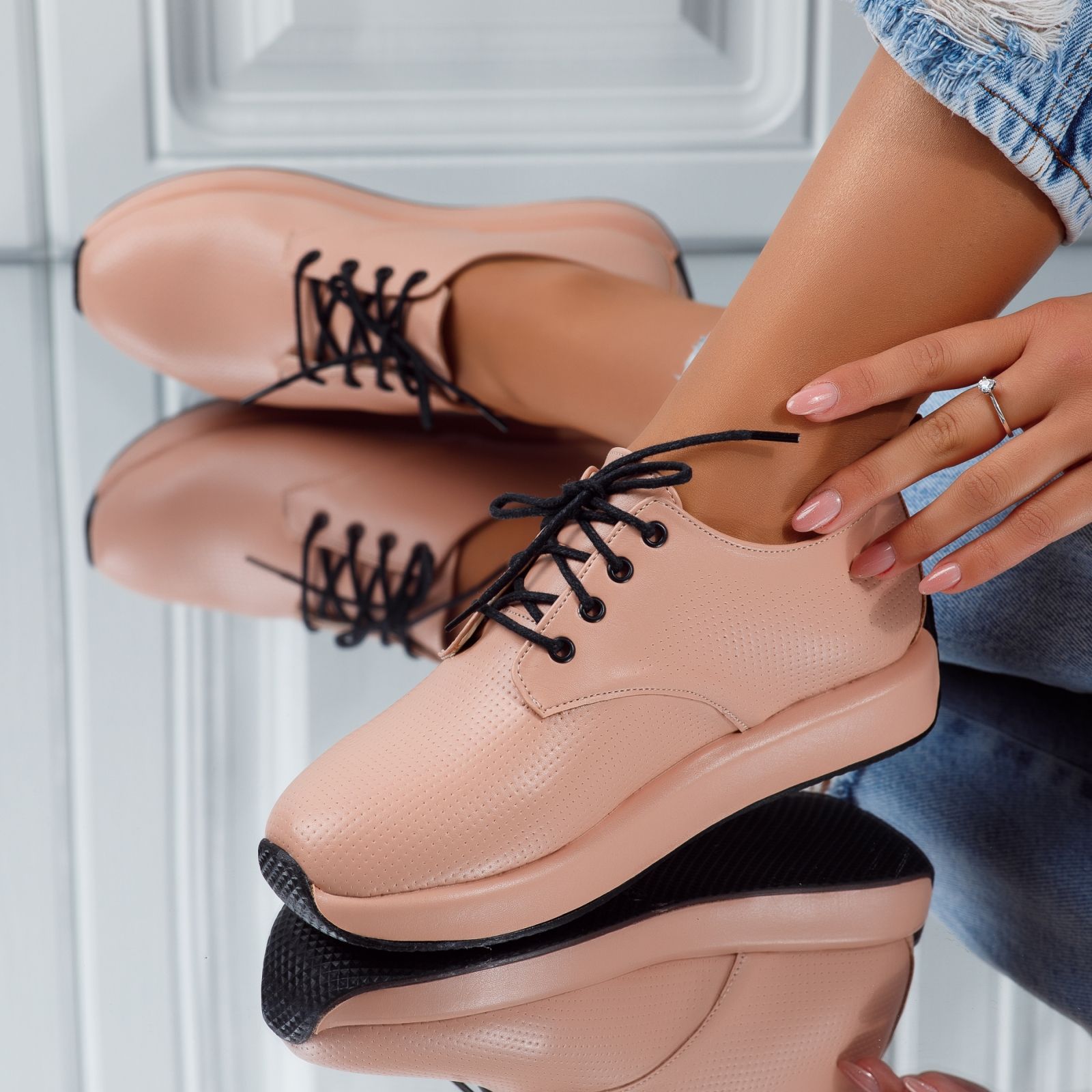 Alkalmi cipő rózsaszín Chloe #5085M