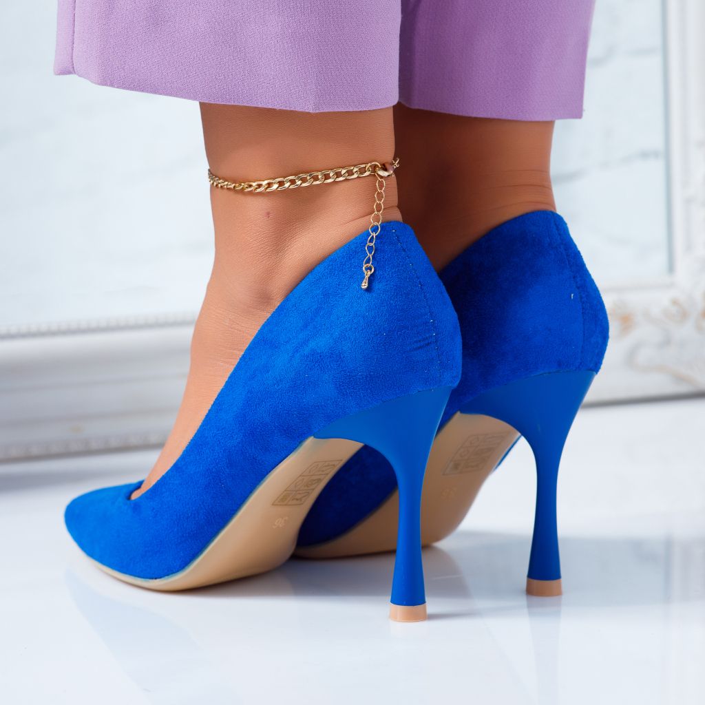 Alkalmi sarkú cipő Kék  Drip #6644M