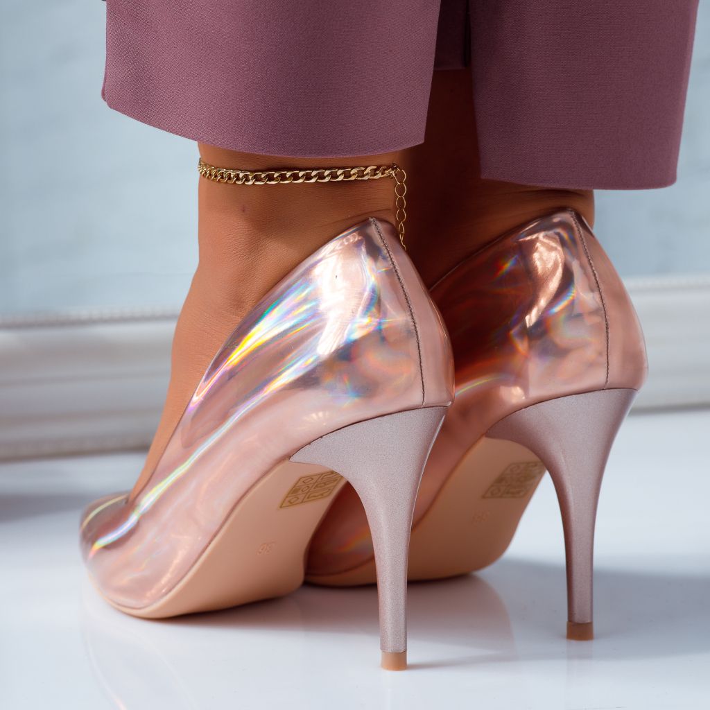 Alkalmi sarkú cipő Rózsaszín-Aranysárga Alda  #6691M