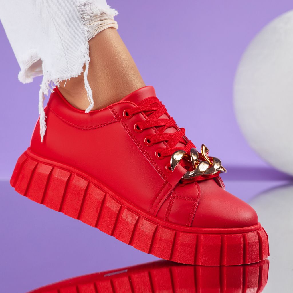 Дамски спортни обувки Sophia червен #7284M