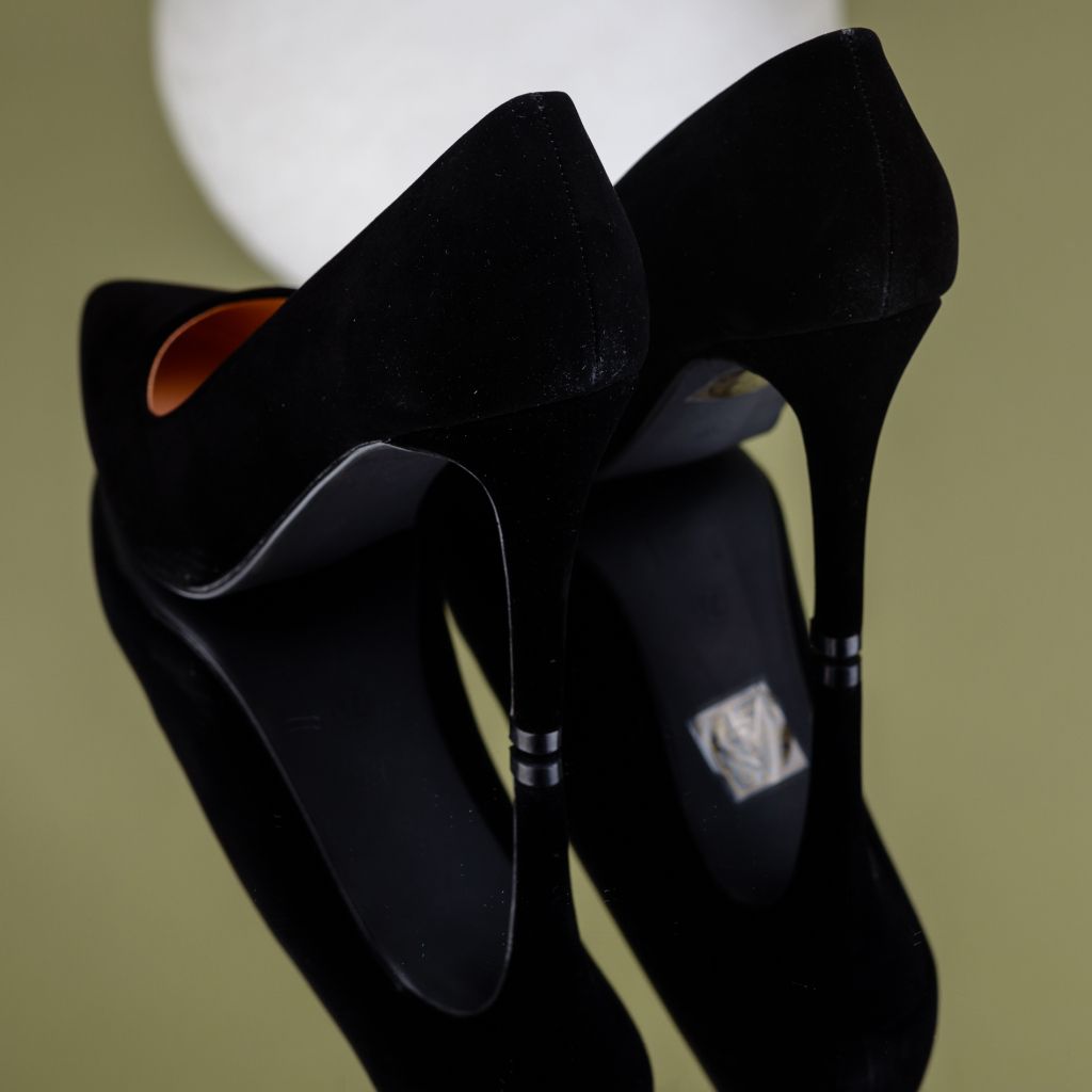 Magas sarkú cipő Fekete Adana2 #7122M