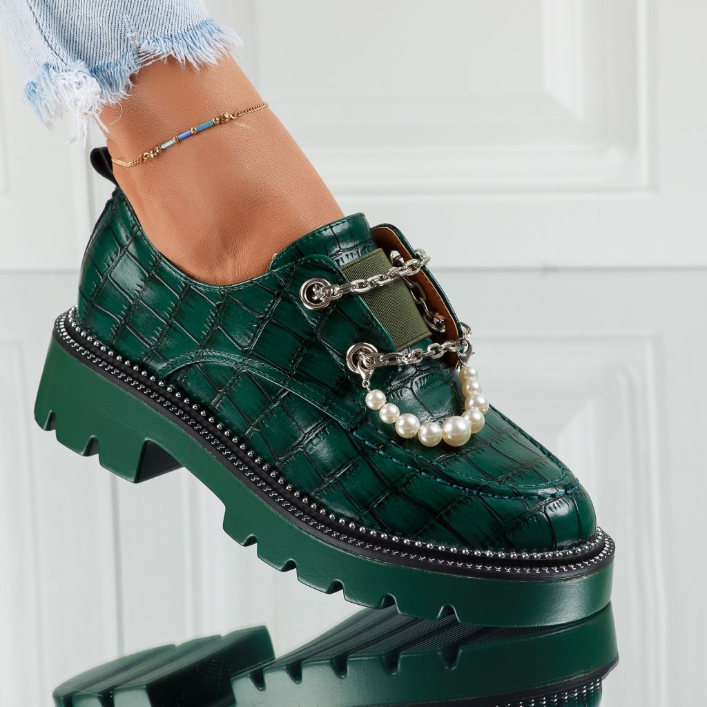 дамски ежедневни обувки Eliza зелено #7388M