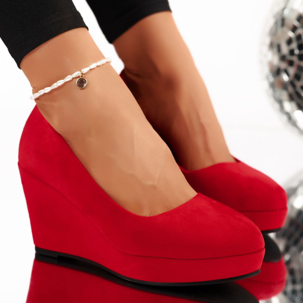 Quinn Női Piros Alkalmi Cipő #9410