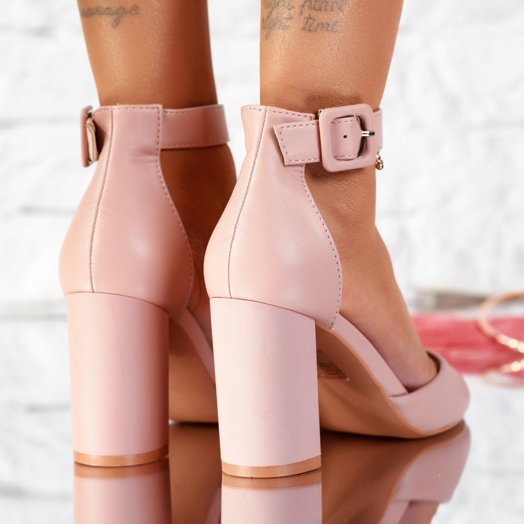 Дамски обувки с токчета Hannah розово #9655