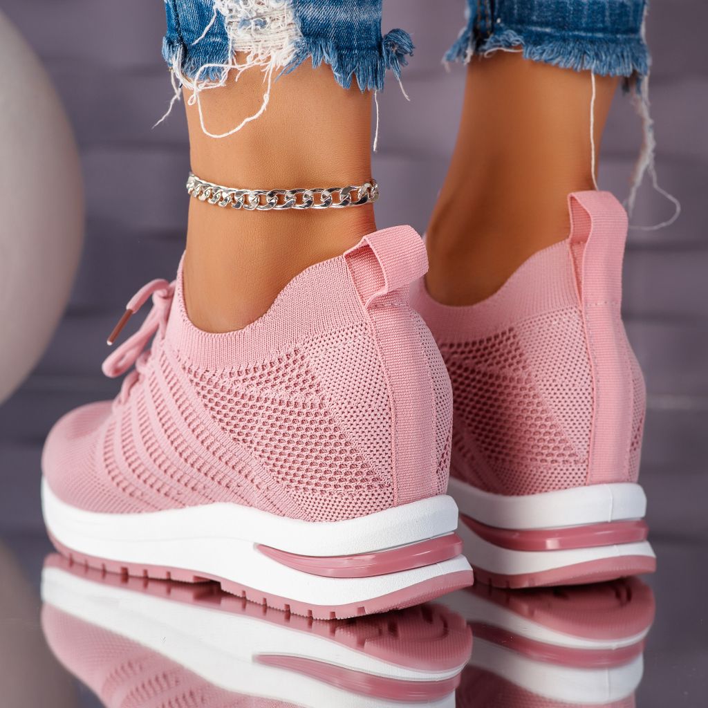 Maddy Női Rózsaszín Sportcipő Platformmal #10723