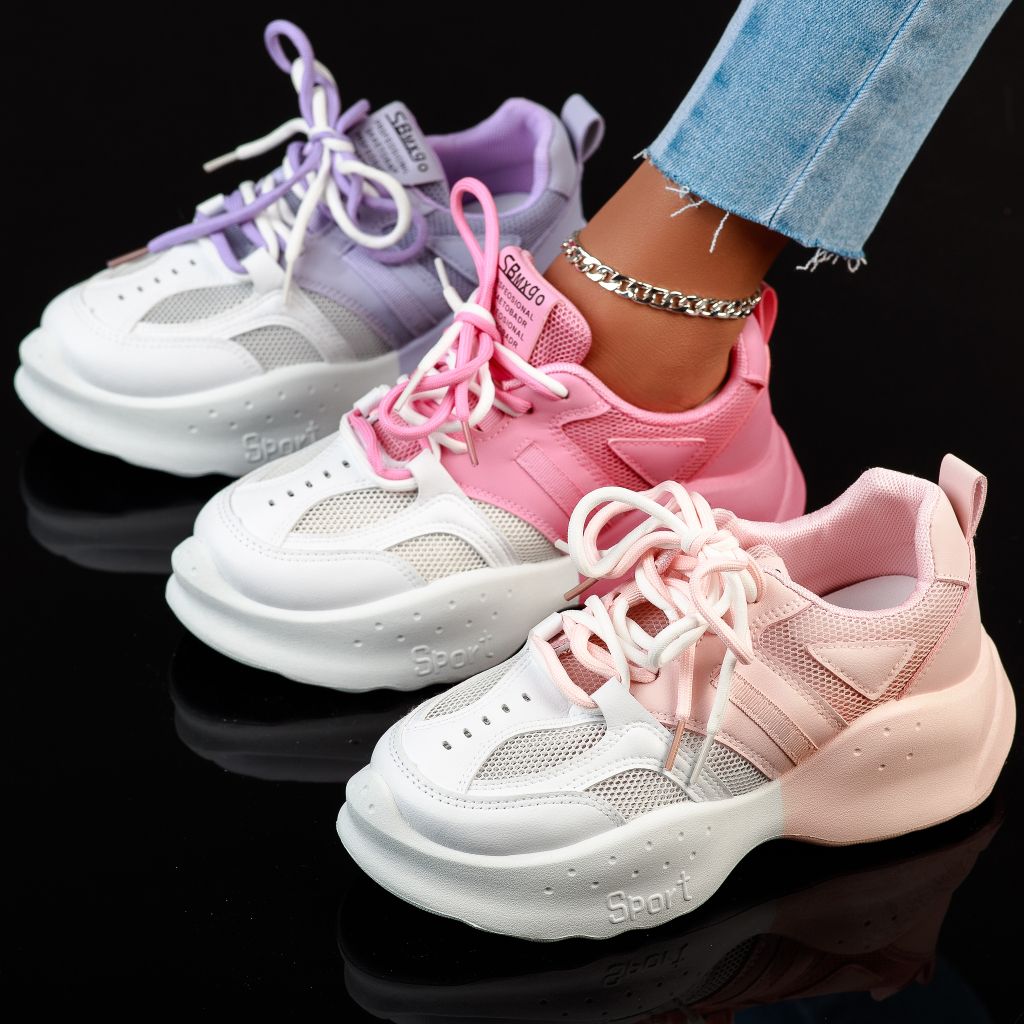 Дамски спортни обувки Lora розово #12016