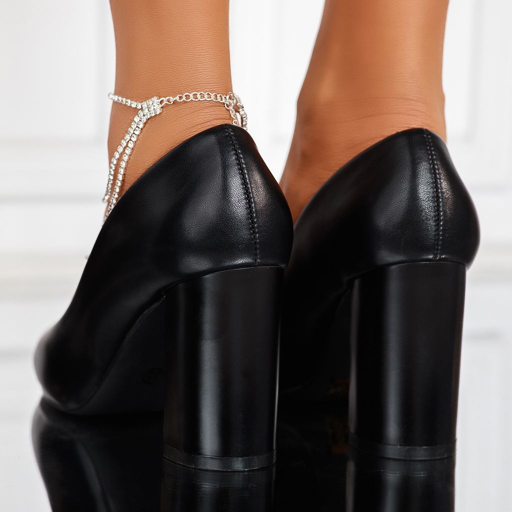 Дамски обувки с ток Vicky Черно #12396