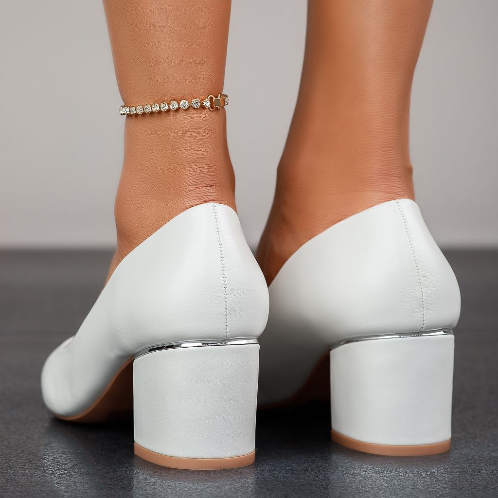 Дамски обувки с ток Melania Бяло #12387