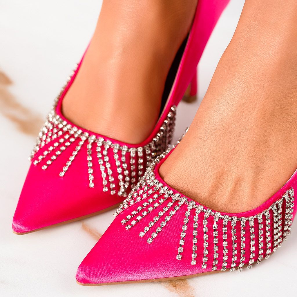 Дамски обувки с ток Sofia фуксия #13293