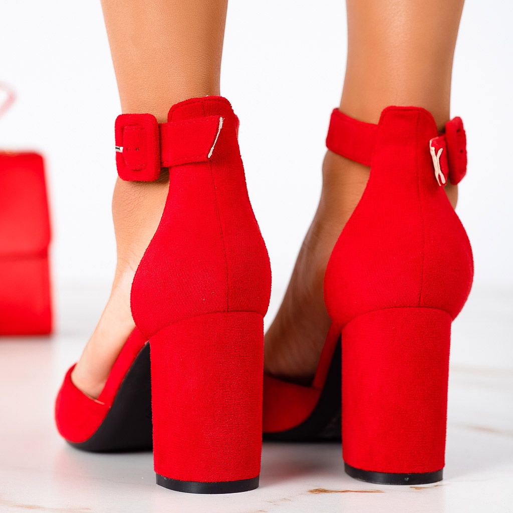 Дамски обувки с ток Josie2 червен #13320