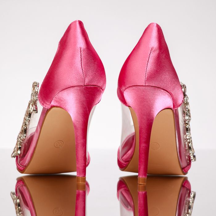 Pantofi Dama cu Toc Helga Fucsia #13482
