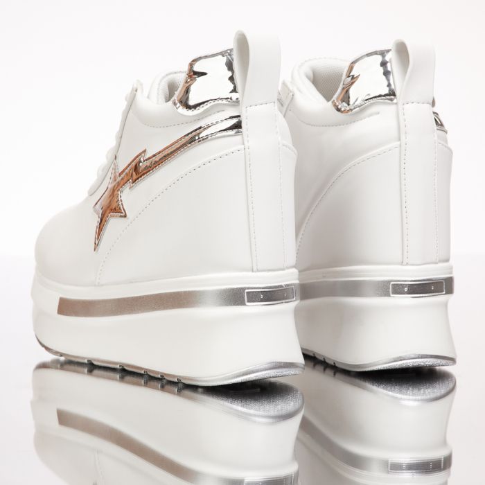 Дамски спортни обувки с платформа Feel Бяло #13529