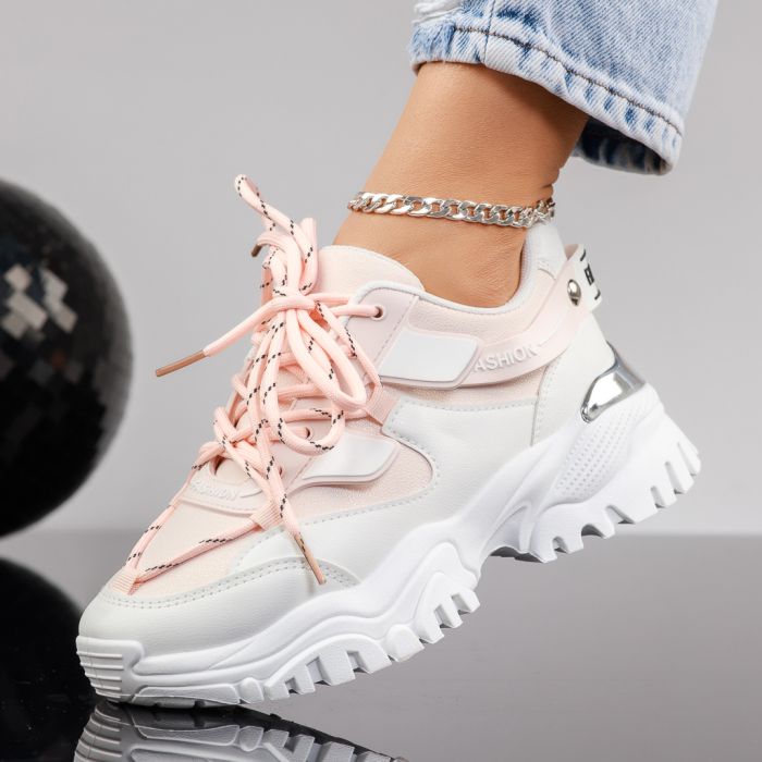 Дамски спортни обувки Criss Бяло/Розово #13614