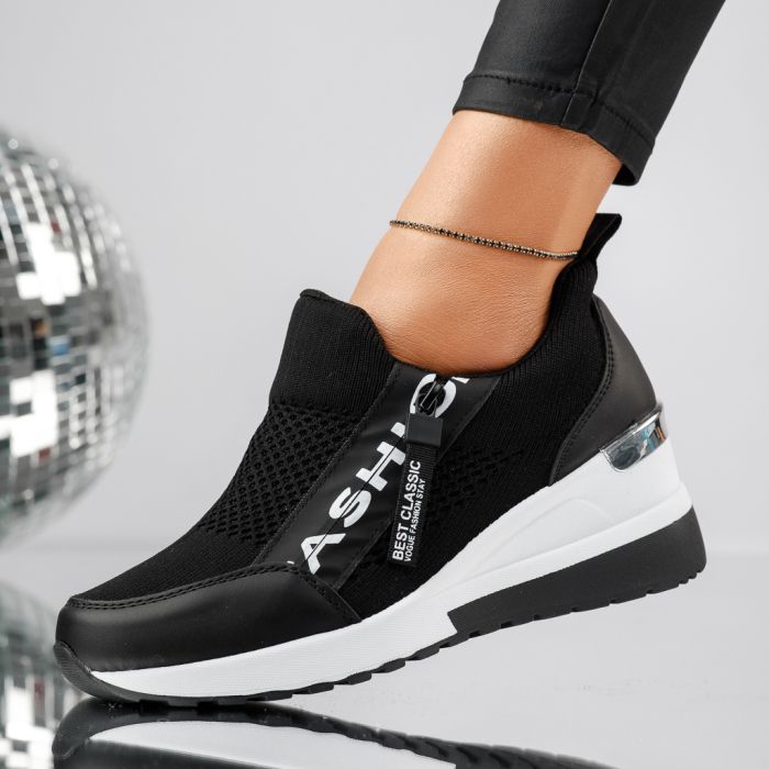 Дамски спортни обувки cu Platforma Brynn черен #13608