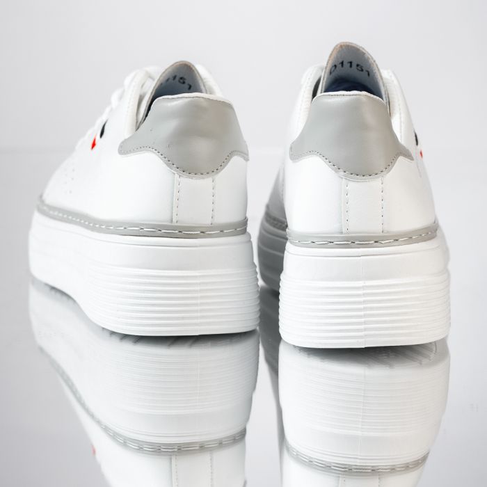 Дамски спортни обувки Franco Бяло/Сив #16456