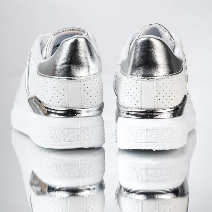 Дамски спортни обувки Miles Бяло/Сребро #13662