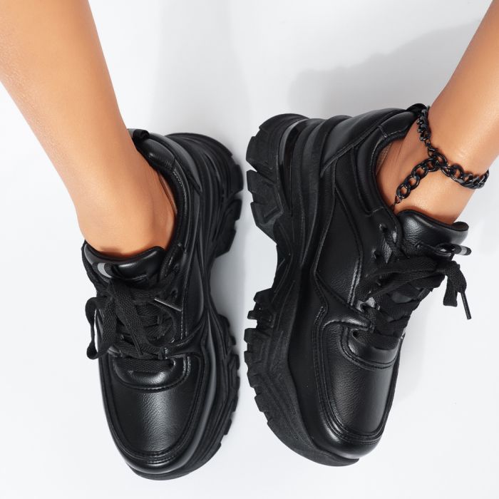 Maura2 Női Fekete Sportcipő Platformmal #13777