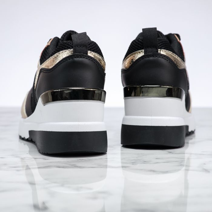 Дамски спортни обувки cu Platforma Archer черен/кафяво #13705