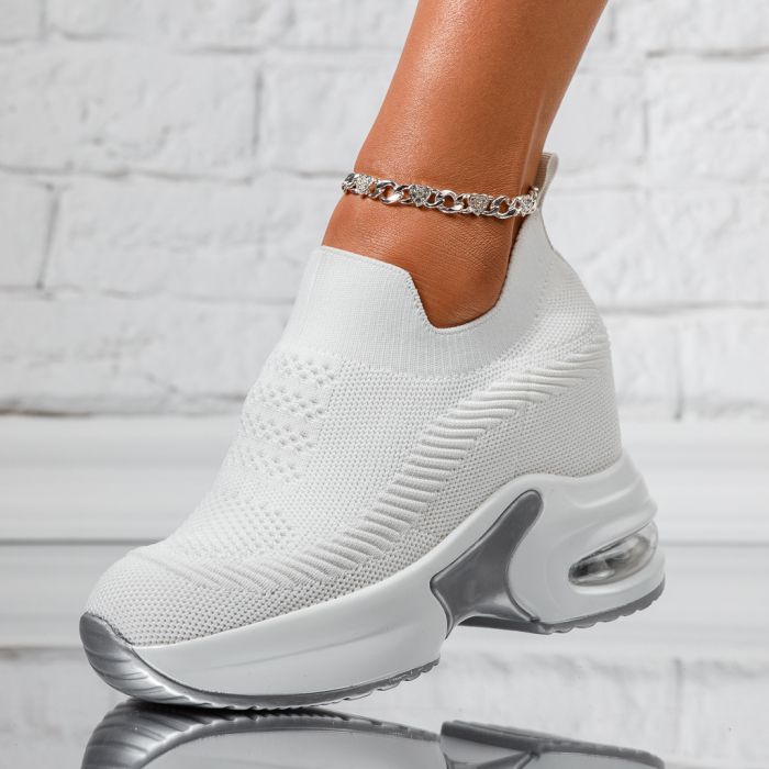 Дамски спортни обувки с платформа Mackenzie Бяло #13929