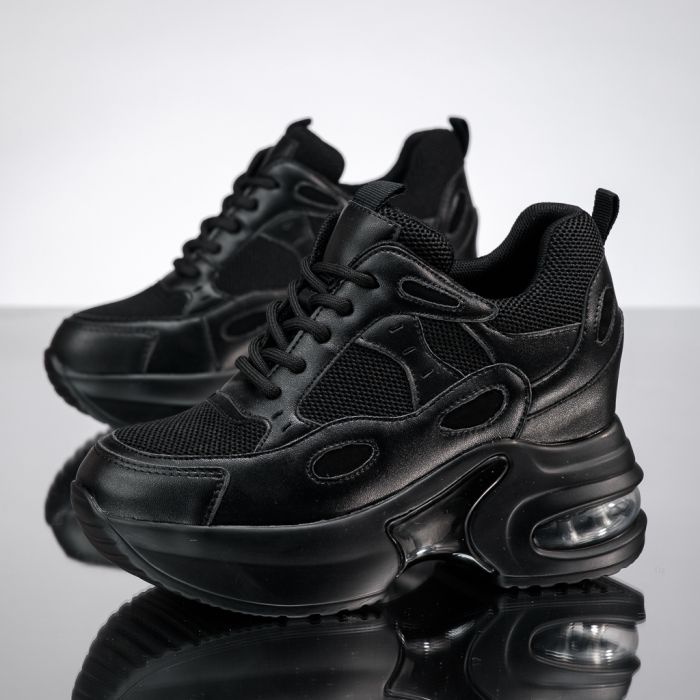Дамски спортни обувки с платформа Ana черен #13938
