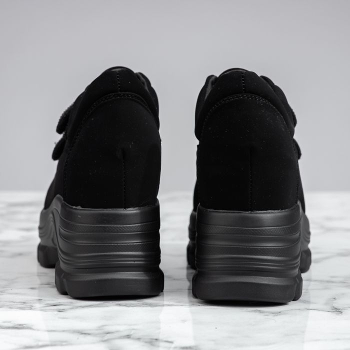 Дамски спортни обувки с платформа Casey черен #13787
