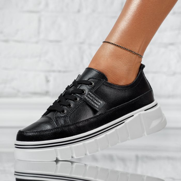 Дамски спортни обувки Изработени от естествена кожа Rylee черен #13911
