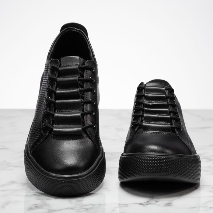 Дамски спортни обувки Изработени от естествена кожа Luna черен #13899