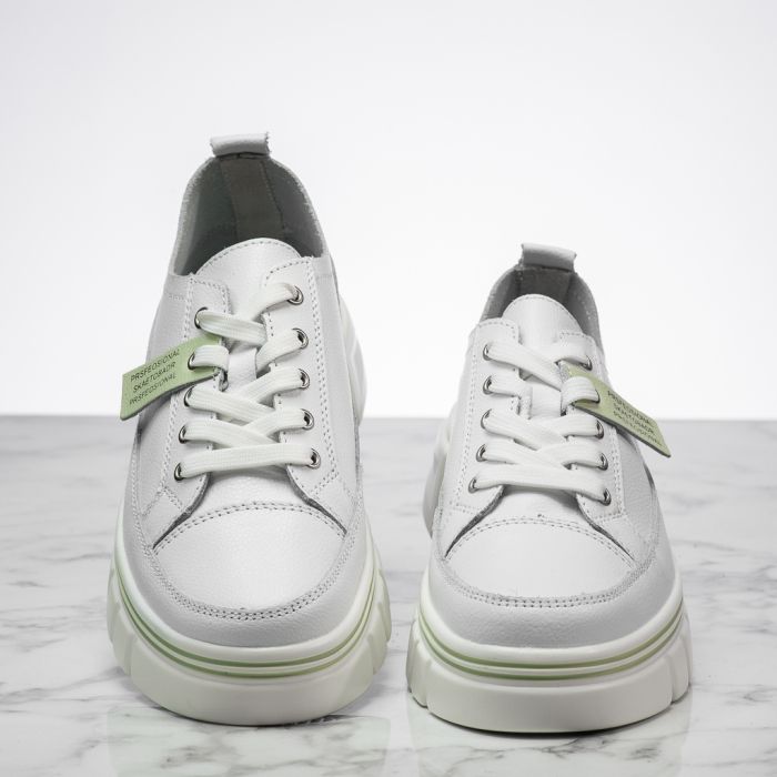 Дамски спортни обувки Изработени от естествена кожа Rylee Бяло #13912
