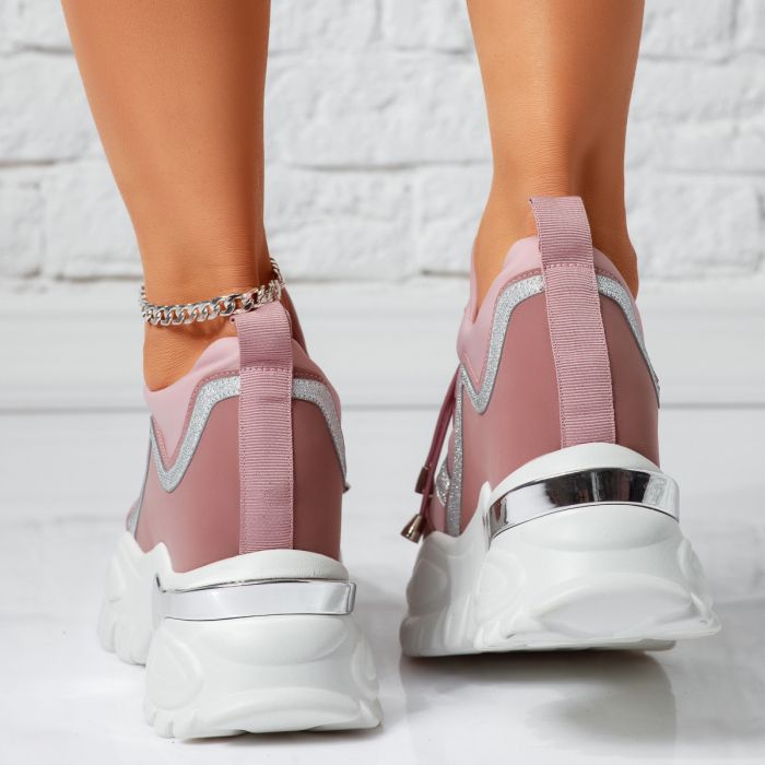 Дамски спортни обувки с платформа Lyra лилаво #14609