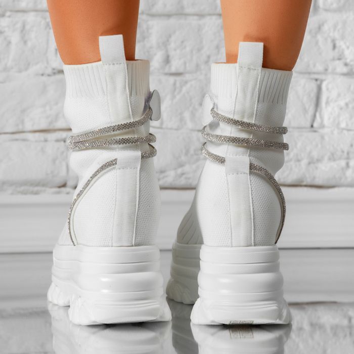 Дамски спортни обувки с платформа Azelia Бяло #14621