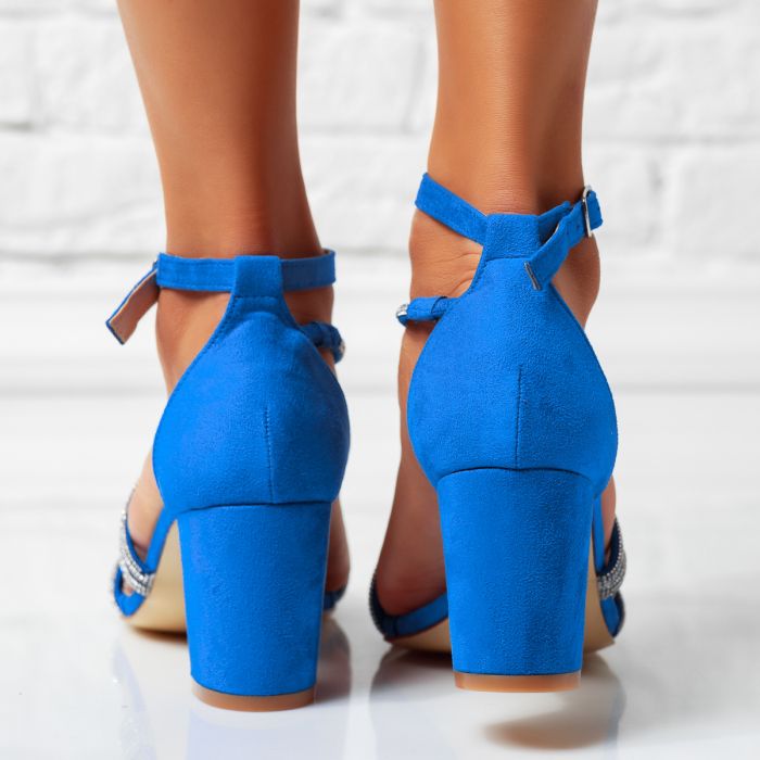 Дамски сандали с ток Oxford Сини #14405